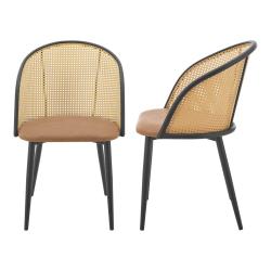 Lot de 2 chaises de salle &agrave; manger 82 x 56 x 55 cm marron 03_0006724