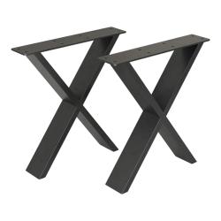 Set de 2 pieds de table forme X 42 x 40 x 6 c en acier 03_0008089