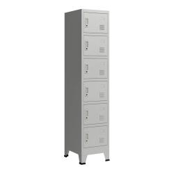Casier de bureau armoire meuble de rangement pour bureau atelier chambre acier m&eacute;tallique avec 6 po
