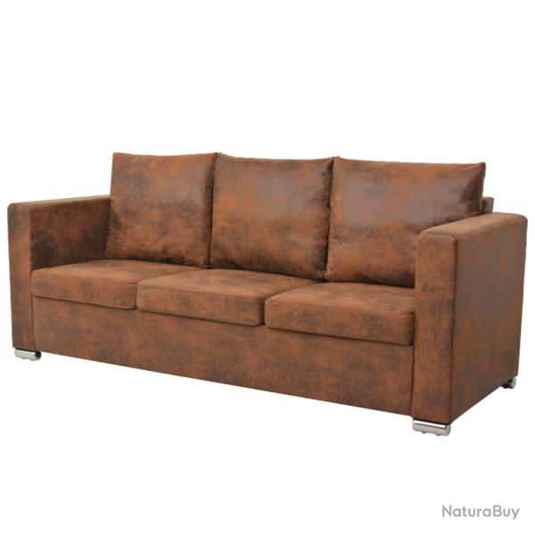 Ensemble de canap�s 2 pi�ces cuir daim synth�tique 02_0020852