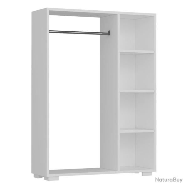 Armoire avec 4 compartiments de stockage 123 x 90 x 30 cm blanc 03_0006359