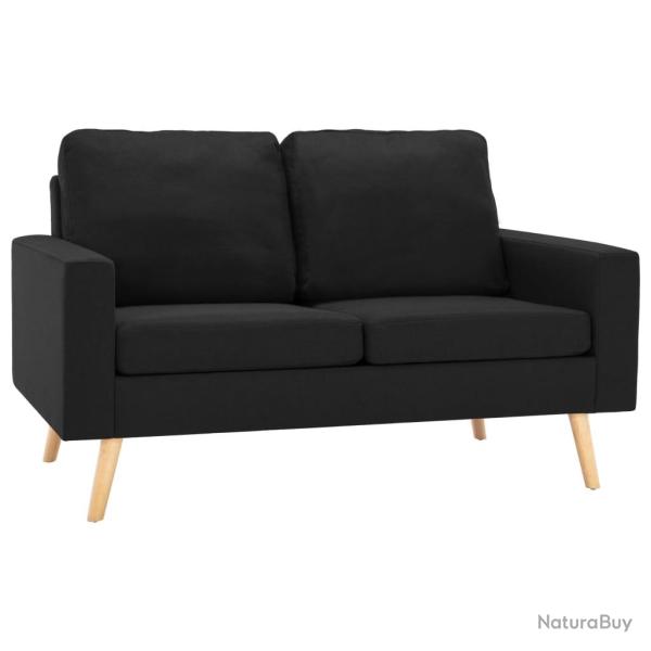 Ensemble de canap�s 2 pi�ces tissu noir 02_0020101
