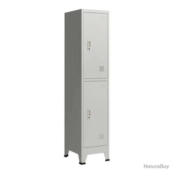 Casier de bureau armoire meuble de rangement pour bureau atelier chambre acier m�tallique avec 2 po