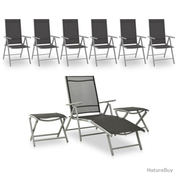 Salon de jardin meuble d'ext�rieur ensemble de mobilier 9 pi�ces noir et argent� 02_0018279
