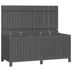 Coffre bo&icirc;te meuble de jardin rangement 147 x 68 x 64 cm bois de pin gris 02_0013083