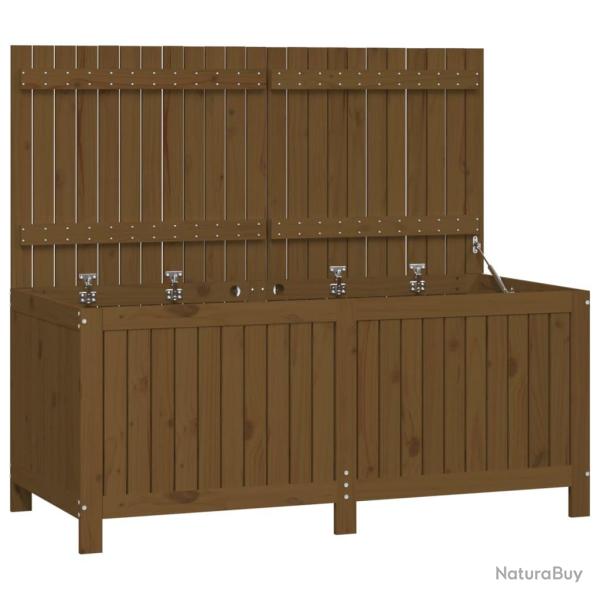 Coffre bo�te meuble de jardin rangement 147 x 68 x 64 cm bois pin marron miel 02_0013104