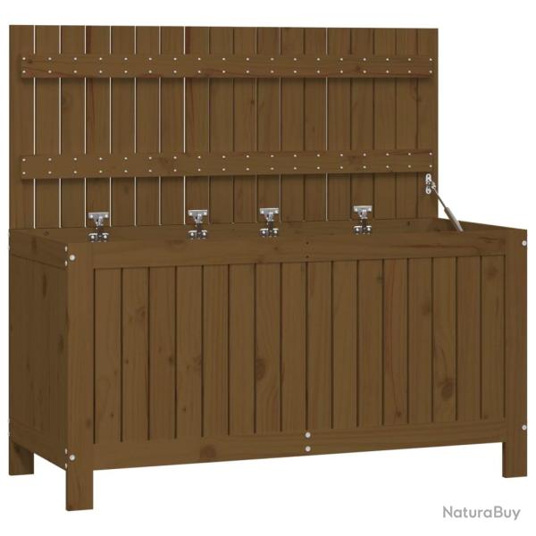Coffre bo�te meuble de jardin rangement 115 x 49 x 60 cm bois pin marron miel 02_0013102