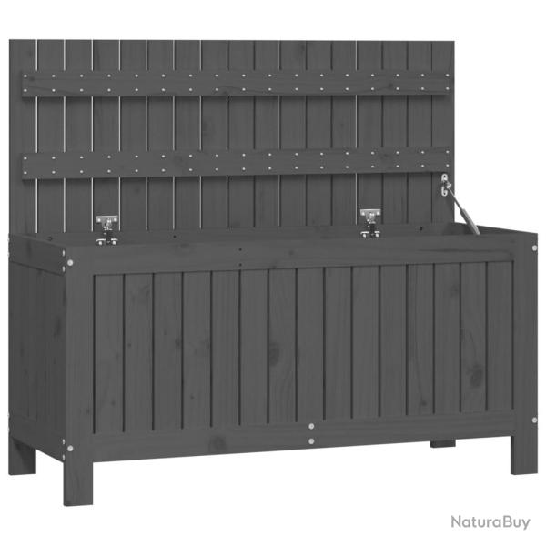 Coffre bo�te meuble de jardin rangement 115 x 49 x 60 cm bois de pin gris 02_0013078