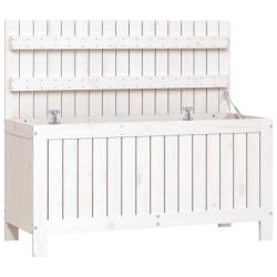 Coffre bo&icirc;te meuble de jardin rangement 108 x 42,5 x 54 cm bois de pin blanc 02_0013068