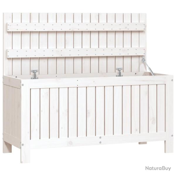 Coffre bo�te meuble de jardin rangement 108 x 42,5 x 54 cm bois de pin blanc 02_0013068