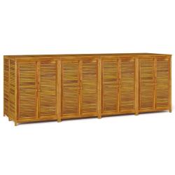 Coffre bo&icirc;te meuble de jardin rangement 280 x 87 x 104 cm bois massif d'acacia 02_0013027