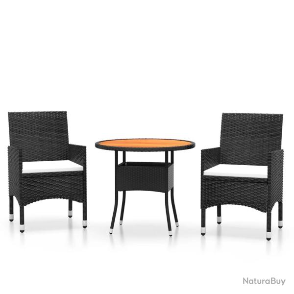 Mobilier � d�ner salon de jardin 3 pi�ces r�sine tress�e noir 02_0014756