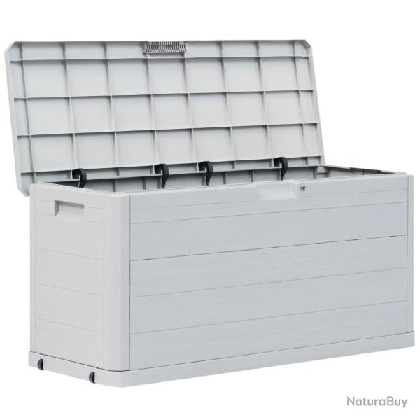 Coffre bo�te meuble de jardin rangement 280 litres gris clair 02_0013025