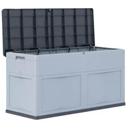 Coffre bo&icirc;te meuble de jardin rangement 320 litres gris noir 02_0013030