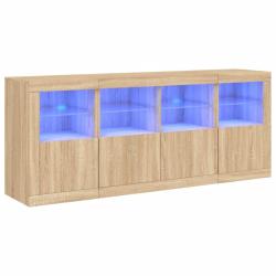 Buffet bahut commode armoire meuble de rangement organisateur cuisine salle de s&eacute;jour salon avec lu