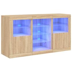 Buffet bahut commode armoire meuble de rangement organisateur cuisine salle de s&eacute;jour salon avec lu