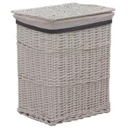 Panier &agrave; linge 43 x 34 x 57,5 cm blanc saule 02_0006175