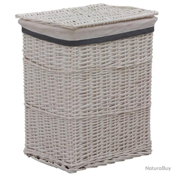 Panier � linge 43 x 34 x 57,5 cm blanc saule 02_0006175