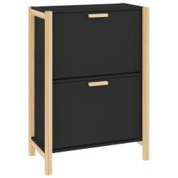 Armoire &agrave; chaussures range chaussures rangement meuble entr&eacute;e couloir salon 57,5 x 33 x 80 cm bois