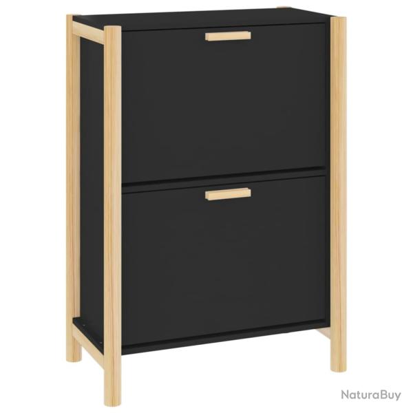 Armoire � chaussures range chaussures rangement meuble entr�e couloir salon 57,5 x 33 x 80 cm bois