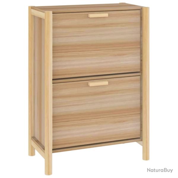 Armoire � chaussures range chaussures rangement meuble entr�e couloir salon 57,5 x 33 x 80 cm bois