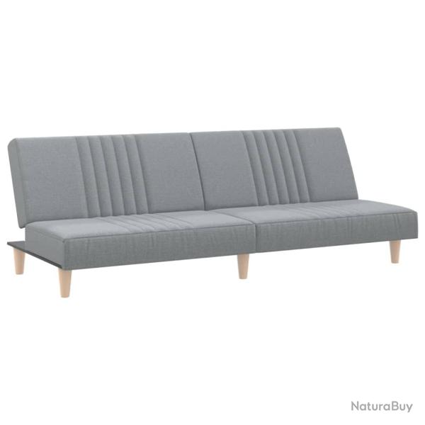 Canap�-lit � 200 x 89 x 70 cm tissu gris clair 02_0021013