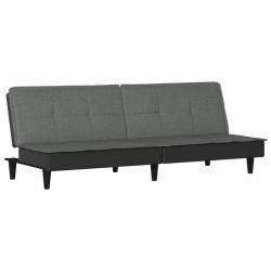 Canap&eacute;-lit 200 x 89 x 70 cm tissu gris fonc&eacute; 02_0020410