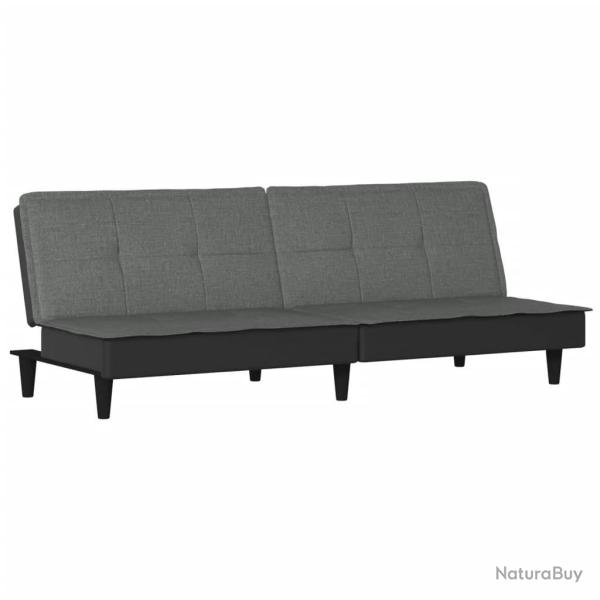 Canap�-lit 200 x 89 x 70 cm tissu gris fonc� 02_0020410