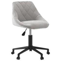 Chaise fauteuil si&egrave;ge pivotante de bureau informatique &eacute;tude clairvelours gris 02_0024115
