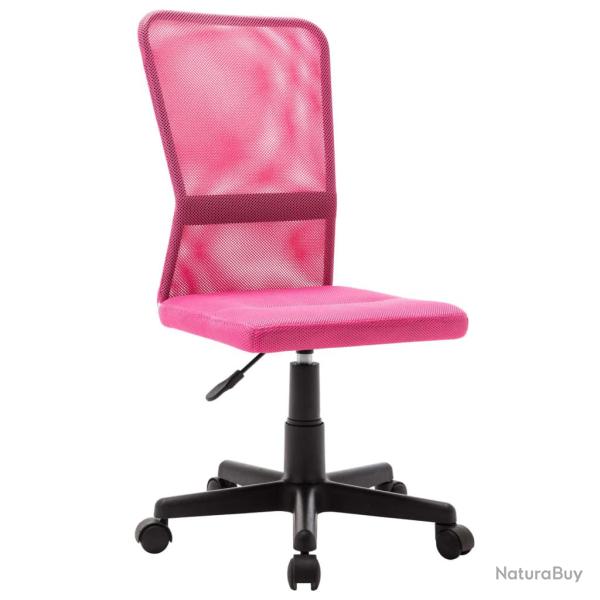 Chaise fauteuil si�ge de bureau informatique �tude Rose 44 x 52 x 100 cm tissu en maille rose 02_00