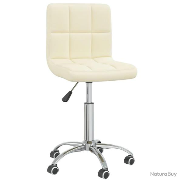 Chaise fauteuil si�ge pivotante de bureau informatique �tude tissu cr�me 02_0024102