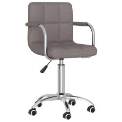 Chaise fauteuil si&egrave;ge pivotante de bureau informatique &eacute;tude tissu taupe 02_0024180