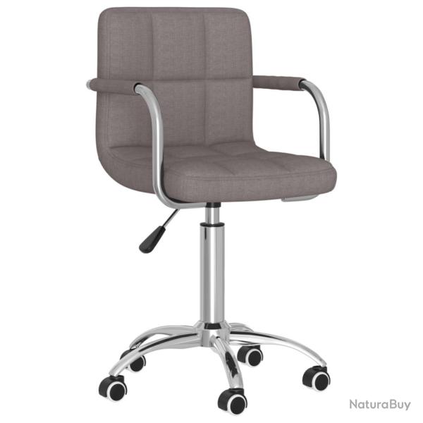 Chaise fauteuil si�ge pivotante de bureau informatique �tude tissu taupe 02_0024180