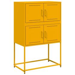Buffet bahut commode armoire meuble de rangement organisateur cuisine salle de s&eacute;jour salon jaune m