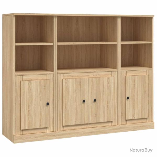 Buffet bahut commode armoire meuble de rangement organisateur cuisine salle de s�jour salons 3 pcs