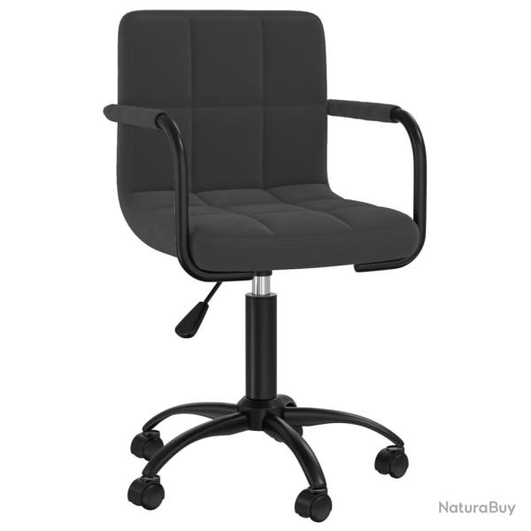 Chaise fauteuil si�ge pivotante de bureau informatique �tude velours noir 02_0024166