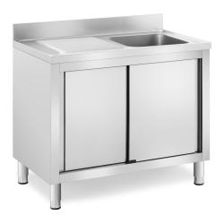 Plonge inox sur meuble 1 bac acier inoxydable 400 x 400 x 240 mm 14_0005023