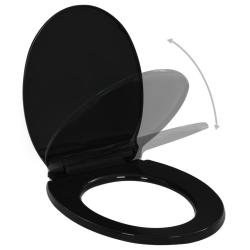 Abattant wc &agrave; fermeture en douceur lib&eacute;ration rapide noir 02_0021274
