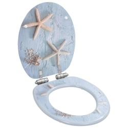 Si&egrave;ge WC MDF couvercle &agrave; fermeture en douceur &eacute;toile de mer 02_0002899