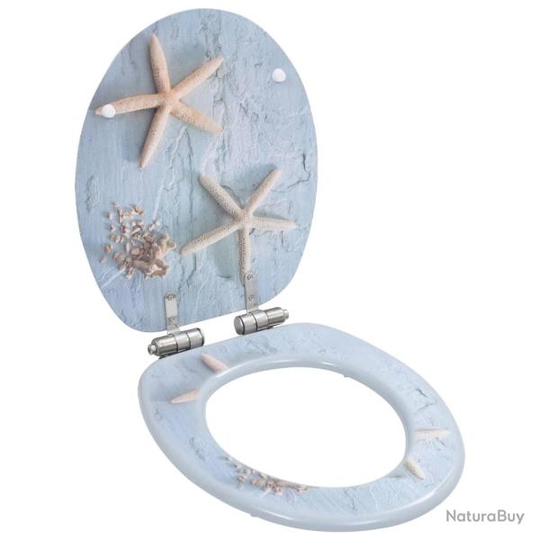 Si�ge WC MDF couvercle � fermeture en douceur �toile de mer 02_0002899