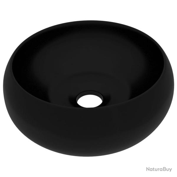 Lavabo vasque salle de bain rond de luxe diam�tre 40 cm c�ramique noir mat 02_0002750