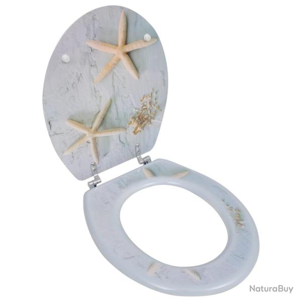 Si�ge de toilette avec couvercle MDF �toile de mer 02_0002882