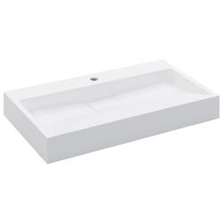 Lavabo salle de bain 80 cm fonte min&eacute;rale/marbre blanc 02_0002634
