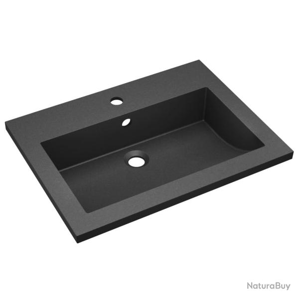 Lavabo salle de bain 60 x 45 cm en granit noir 02_0002562