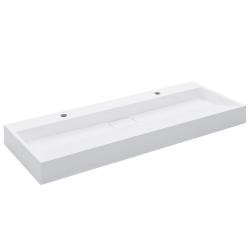 Lavabo salle de bain 120 cm fonte min&eacute;rale/marbre blanc 02_0002637