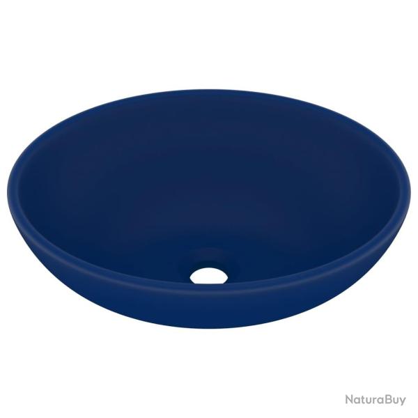Lavabo vasque ovale de luxe mat 40x33 cm c�ramique bleu fonc� 02_0002666