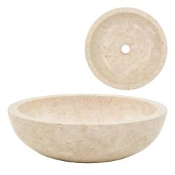 Lavabo vasque 40 cm marbre cr&egrave;me 02_0002557