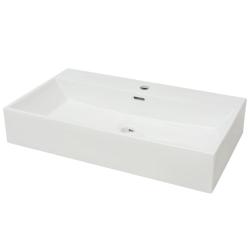Vasque avec trou de robinet en c&eacute;ramique 76x42,5 cm blanc 02_0002535