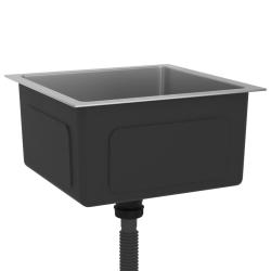 Evier de cuisine fait &agrave; la main int&eacute;rieur maison lavabo salle de bain 40 x 40 cm acier inoxydable a