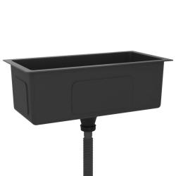Evier de cuisine fait &agrave; la main maison int&eacute;rieur lavabo de salle de bain noir 60 x 30 cm acier inox